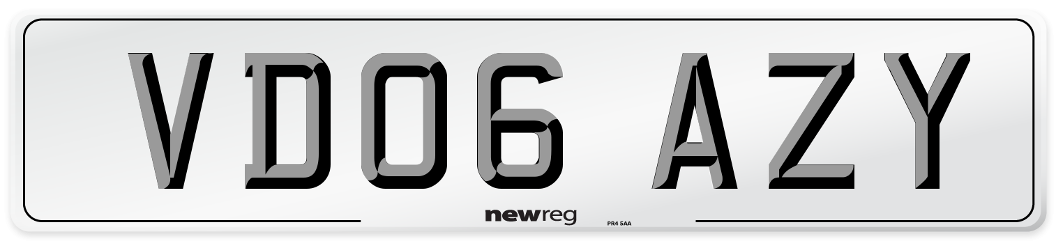 VD06 AZY Number Plate from New Reg